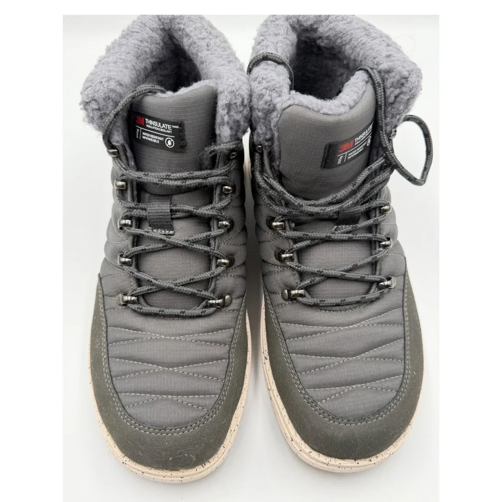 Bruno Marc 3M Thinsulate Winter Boots Gray Men's Size 8